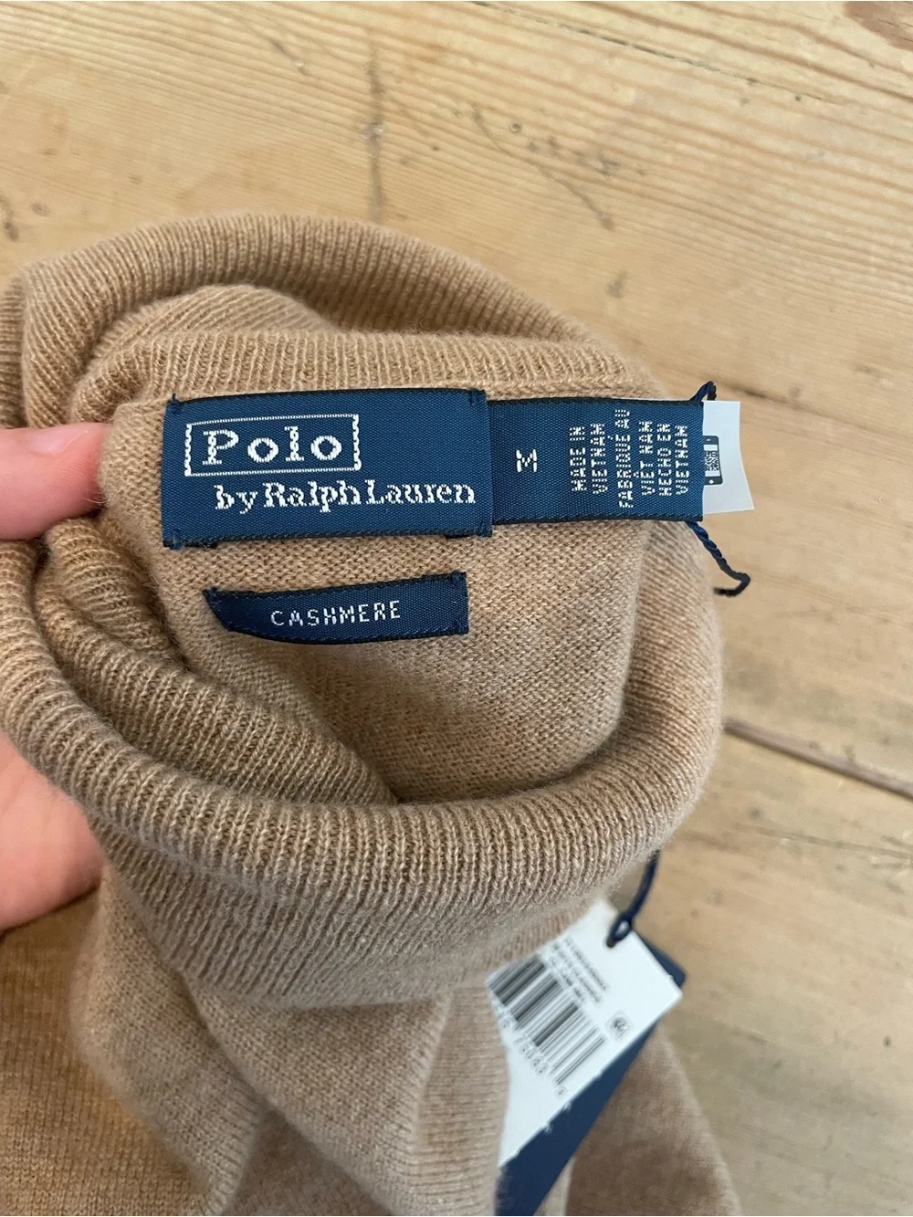 Polo Ralph Lauren Cashmere Turtleneck Camel Medium NWT - Picture 5 of 6